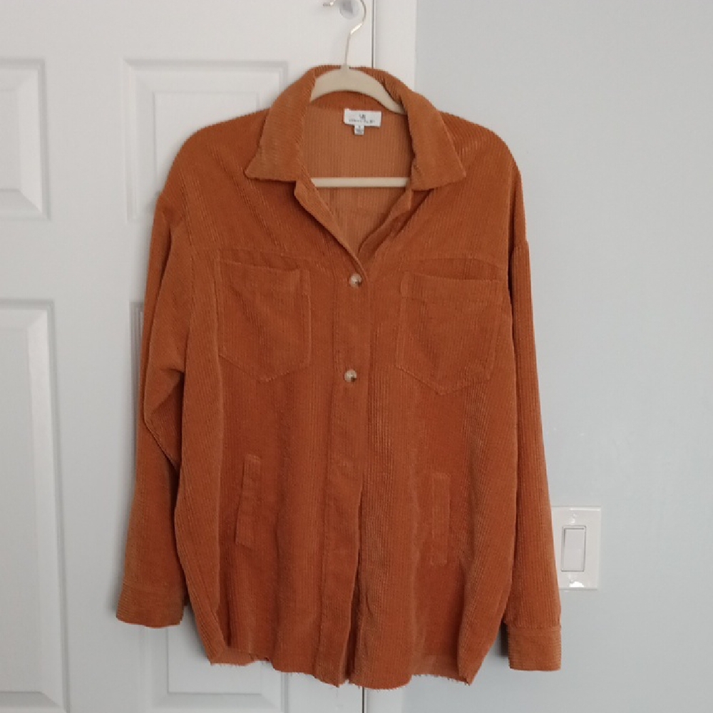 3/$15 Urban Daisy oversized Rustish Corduroy Button-Up Shacket - Picture 1 of 3